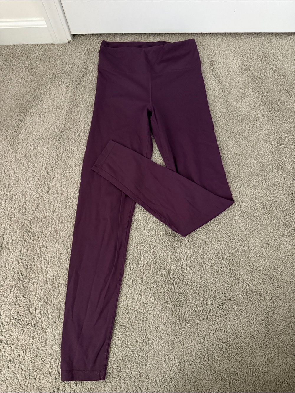 Girls' High-Waist Purple Leggings